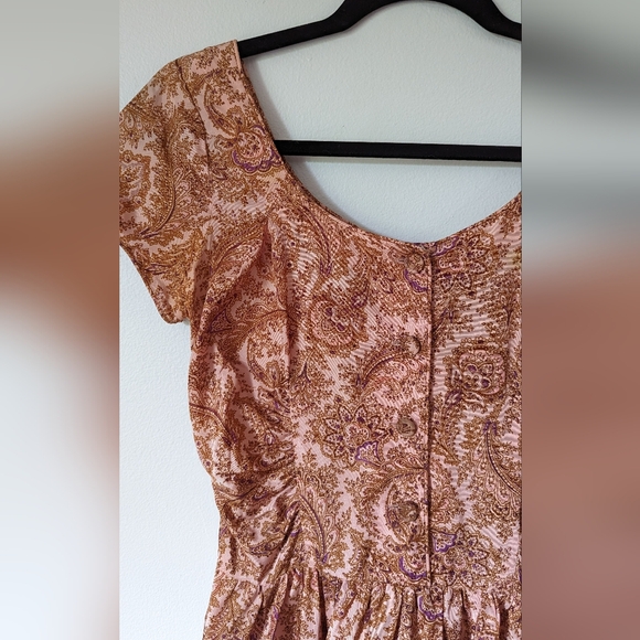 Vintage 1950s Jerry Gilden summer paisley dress - Picture 2 of 8